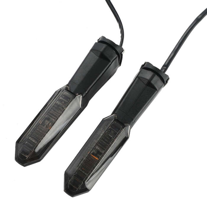 For Kawasaki Versys 650 Z1000R Motorcycles LED Turn Signal Light(Black)