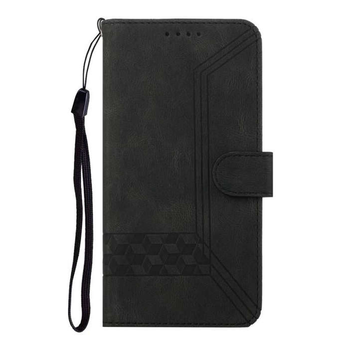 For ZTE Blade A35e 4G Cubic Skin Feel Flip Leather Phone Case(Black)