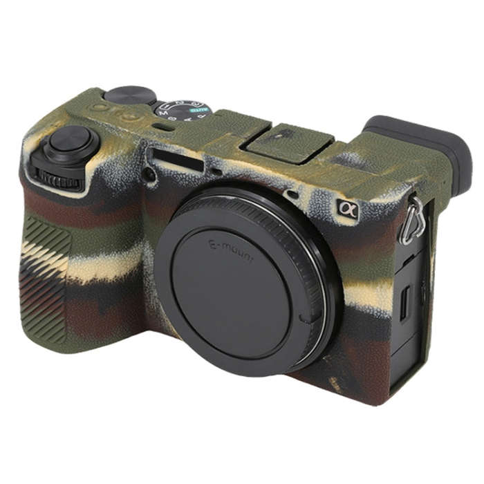 For Sony ILCE-6700 / A6700 Litchi Texture Soft Silicone Protective Case(Camouflage)
