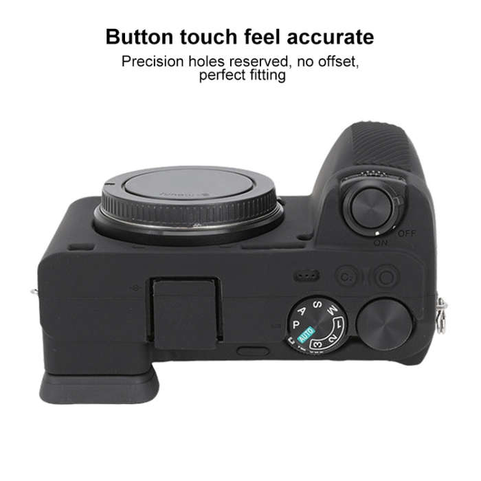For Sony ILCE-6700 / A6700 Glossy Soft Silicone Protective Case(Black)