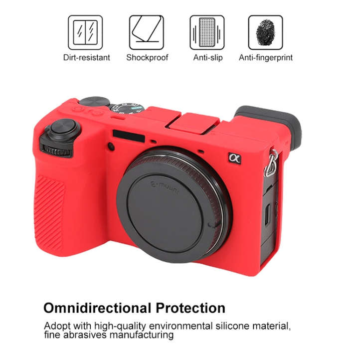 For Sony ILCE-6700 / A6700 Glossy Soft Silicone Protective Case(Red)