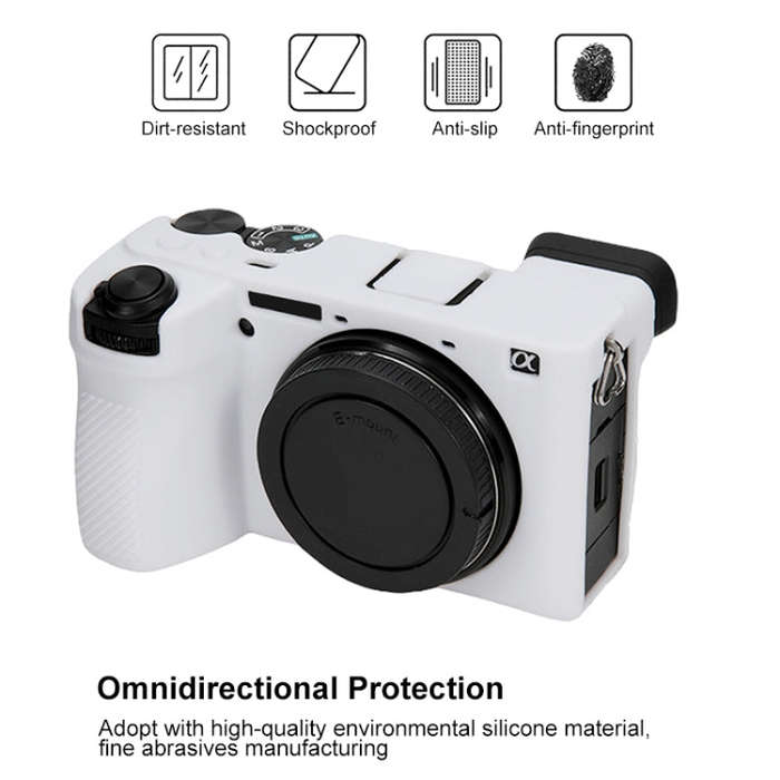 For Sony ILCE-6700 / A6700 Glossy Soft Silicone Protective Case(White)