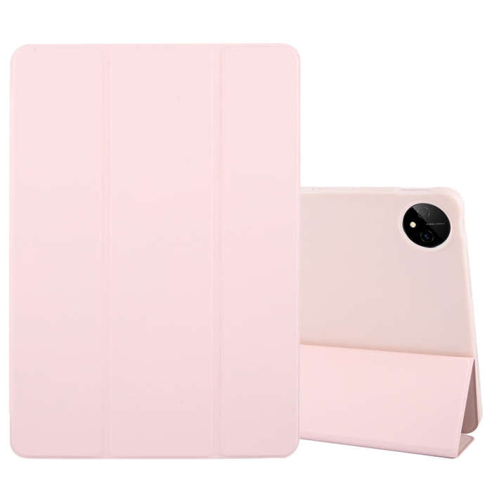 For Huawei MatePad Pro 11 2022/2024 Tri-fold Silicone Leather Tablet Case(Pink)