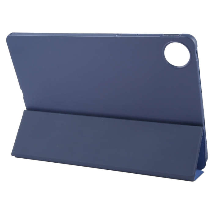 For Huawei MatePad Pro 13.2 Tri-fold Silicone Leather Tablet Case(Dark Blue)
