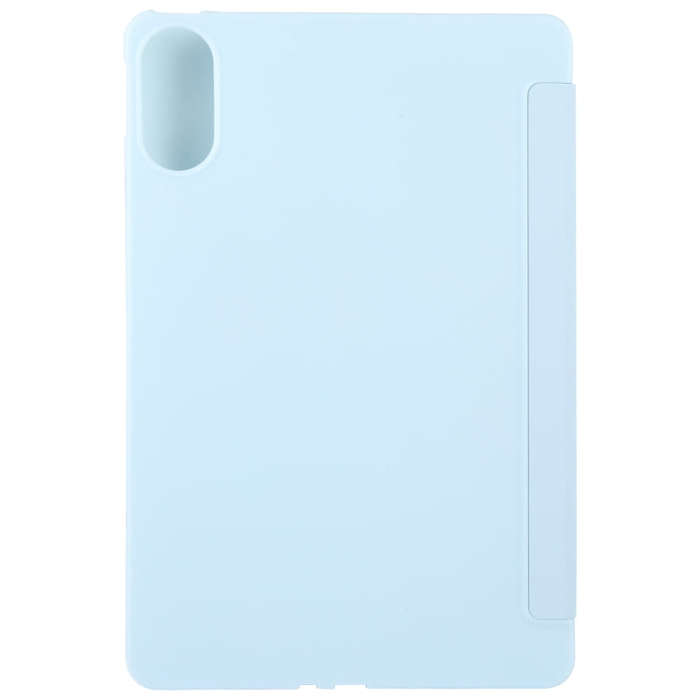 For Huawei MatePad SE 11 2024 Tri-fold Silicone Leather Tablet Case(Ice Blue)