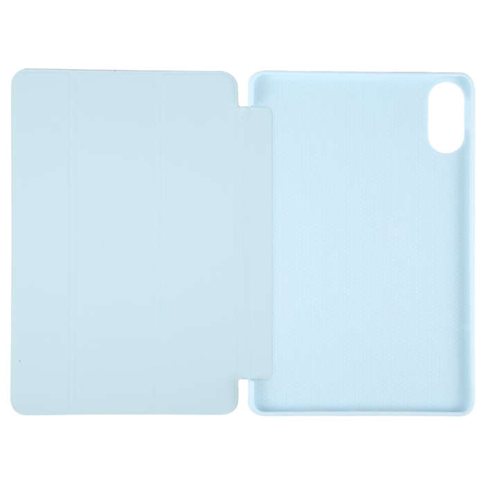 For Huawei MatePad SE 11 2024 Tri-fold Silicone Leather Tablet Case(Ice Blue)