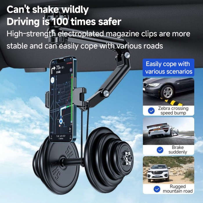 Multi functional Car Sun Visor Using Phone Holder(Black Green)