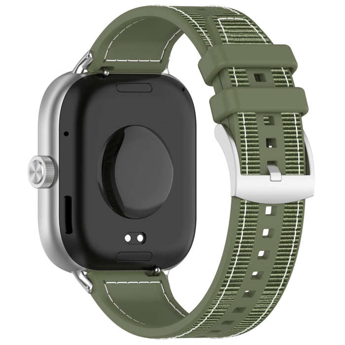 For Xiaomi Smart Band 9 Pro / 8 Pro Official Buckle Hybrid Nylon Braid Silicone Watch Band(Green)