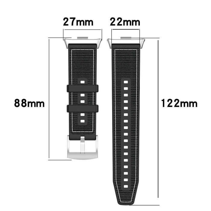 For Xiaomi Smart Band 9 Pro / 8 Pro Official Buckle Hybrid Nylon Braid Silicone Watch Band(Green)