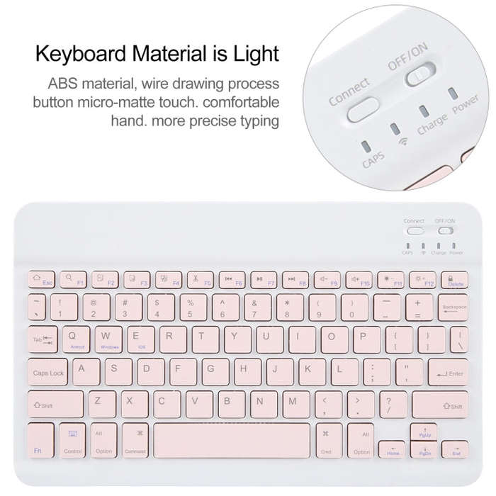 For Huawei MatePad Air 11.5 Square Button Bluetooth Keyboard Rotatable Holder Leather Case(Rose G...