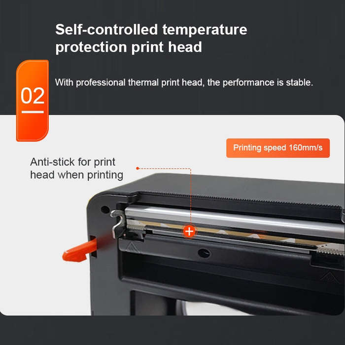 ZJ-9250 100x150mm USB Thermal Label Printer, Plug:EU Plug(Black)