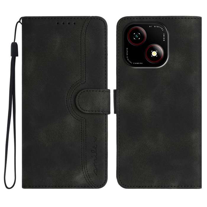 For ZTE Blade A35e 4G Heart Pattern Skin Feel Leather Phone Case(Black)