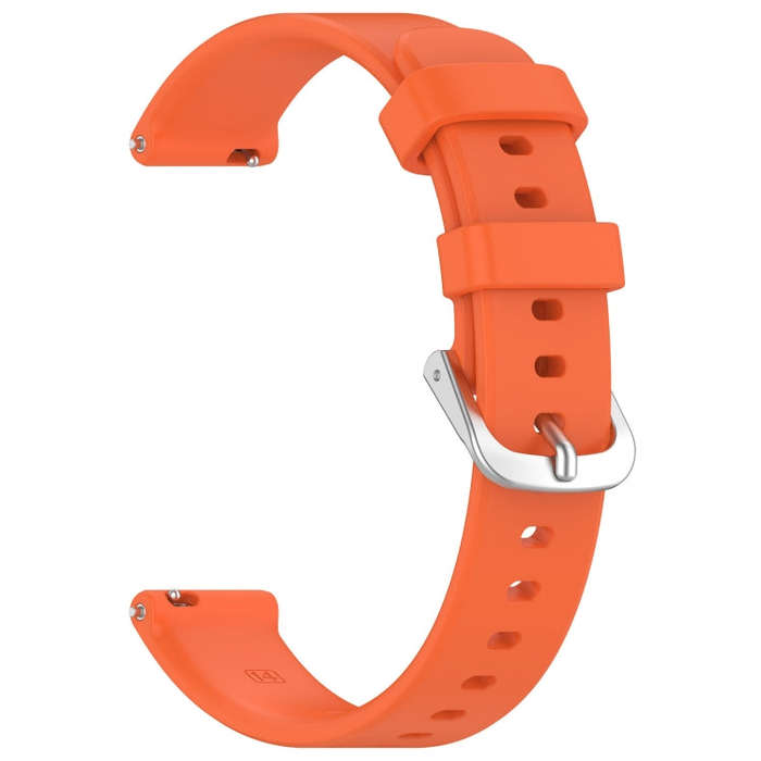 For Garmin Lily 2 14mm Silver Buckle Silicone Watch Band Wristband(Orange)