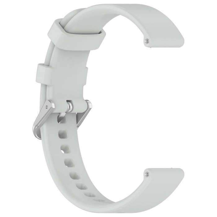 For Garmin Lily 2 14mm Silver Buckle Silicone Watch Band Wristband(Light Grey)