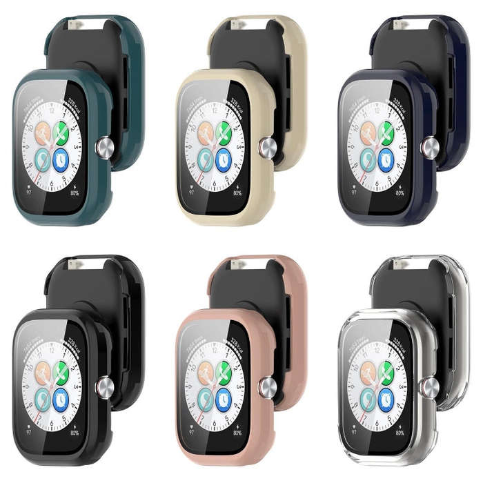 For Honor Choice Haylou Watch PC + Tempered Film Integrated Protective Watch Case(Black)