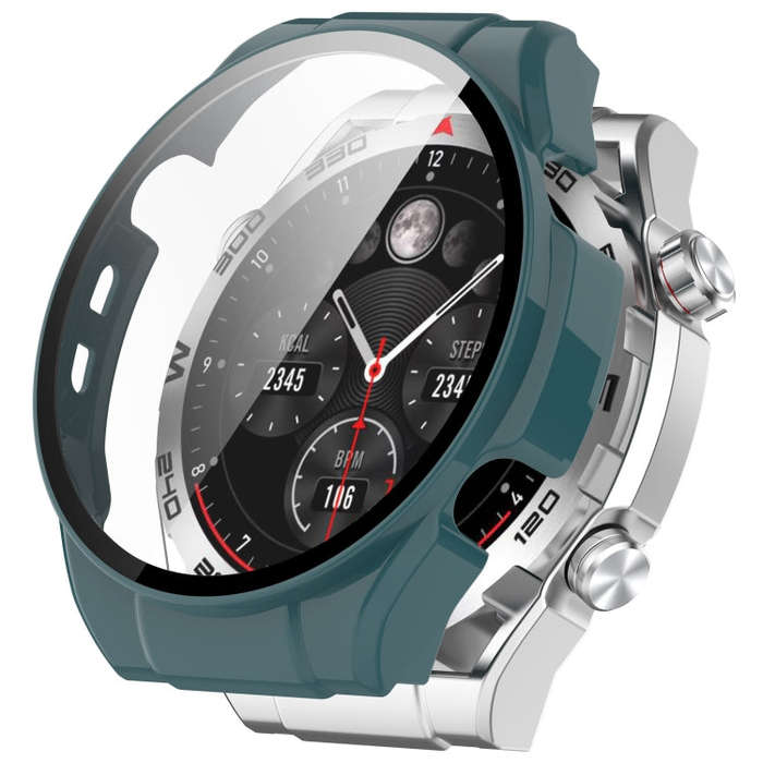 For Xiaomi Haylou Watch R8 PC + Tempered Film Integrated Watch Protective Case(Pine Green)