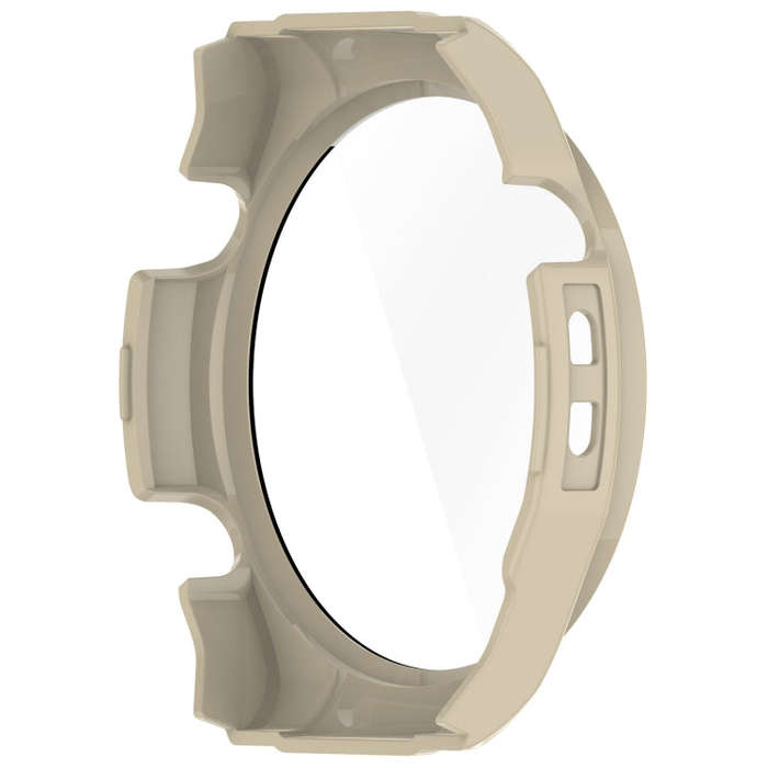 For Xiaomi Haylou Watch R8 PC + Tempered Film Integrated Watch Protective Case(Ivory White)