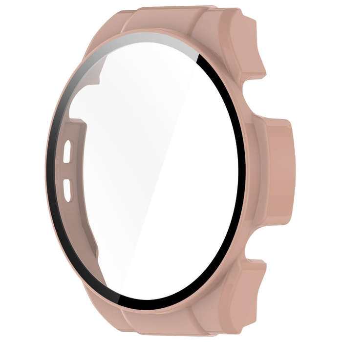 For Xiaomi Haylou Watch R8 PC + Tempered Film Integrated Watch Protective Case(Pink)