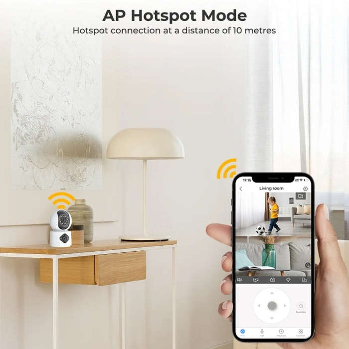 Y6204 4MP Zoom HD Indoor Waterproof Smart WiFi Camera, Specification:AU Plug(White)