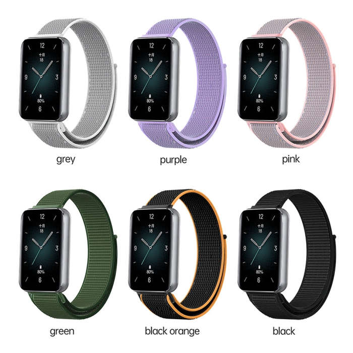 For Honor Band 9 Woven Nylon Loop Watch Band(Purple)