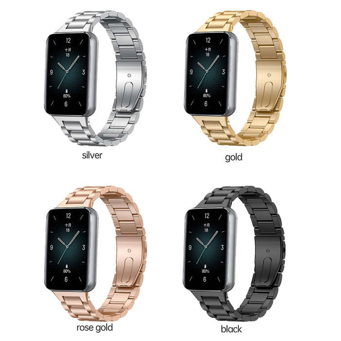 For Honor Band 9 Three Strains Metal Watch Band(Silver)