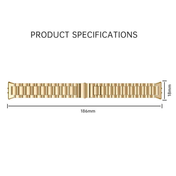 For Honor Band 9 Three Strains Metal Watch Band(Gold)