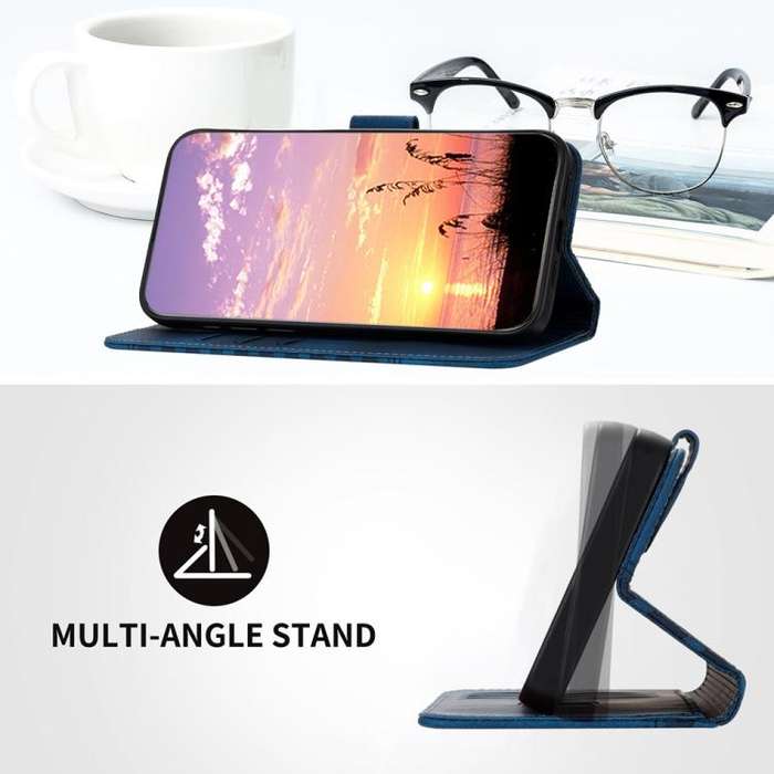 For ZTE Blade A35e 4G YX0060 Elephant Head Embossed Phone Leather Case with Lanyard(Royal Blue)