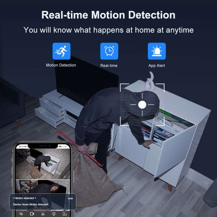 CM-I310M 3MP 180 Degree Panoramic Smart PTZ WiFi Surveillance Camera, UK Plug(White)