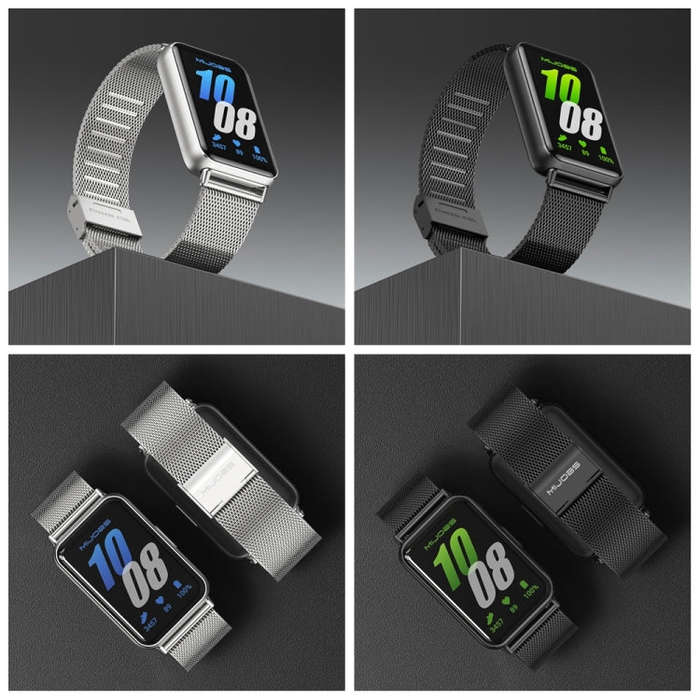 For Samsung Galaxy Fit 3 Mijobs Milan Buckle Metal Watch Band(Black)