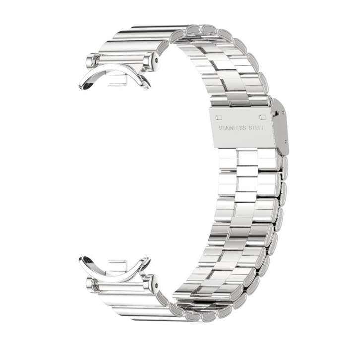 For Xiaomi Smart Band 10 / 9 / 8 Mijobs GT4 Bamboo Buckle Metal Watch Band(Silver)