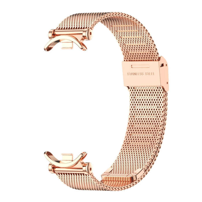 For Xiaomi Smart Band 10 / 9 / 8 Mijobs GT4 Milan Buckle Metal Watch Band(Rose Gold)
