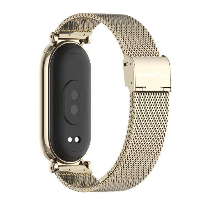 For Xiaomi Smart Band 10 / 9 / 8 Mijobs GT4 Milan Buckle Metal Watch Band(Light Gold)