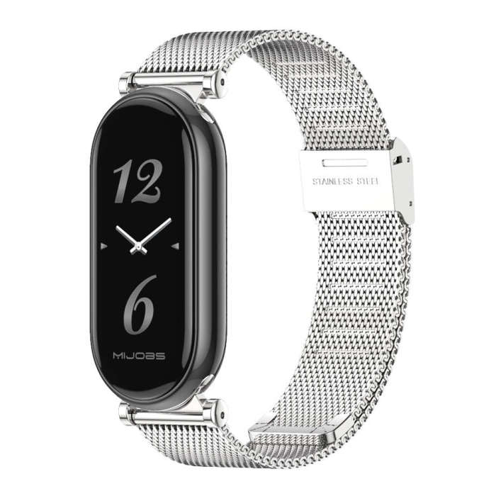 For Xiaomi Smart Band 10 / 9 / 8 Mijobs GT4 Milan Buckle Metal Watch Band(Silver)