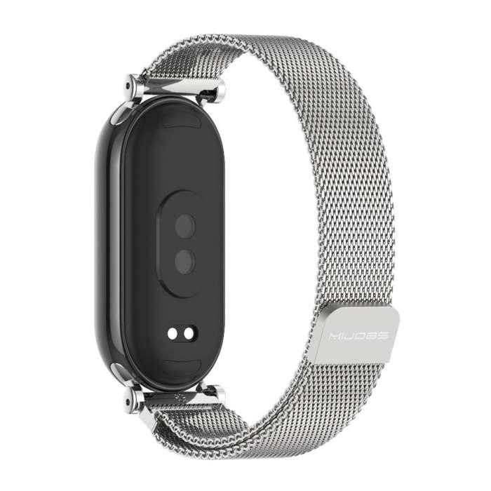 For Xiaomi Smart Band 10 / 9 / 8 Mijobs GT4 Milan Magnetic Metal Watch Band(Silver)
