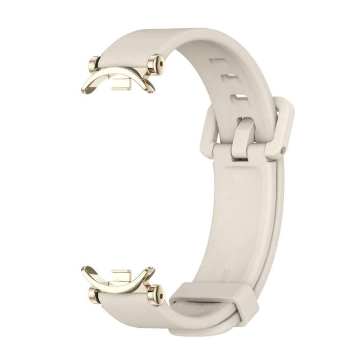 For Xiaomi Smart Band 10 / 9 / 8 Mijobs GT4 Silicone Breathable Watch Band(Grey Light Gold)