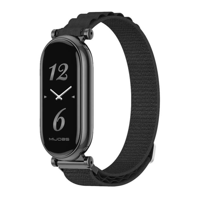 For Xiaomi Smart Band 10 / 9 / 8 Mijobs GT4 Nylon Breathable Watch Band(Black)