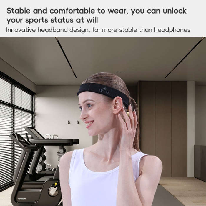 Mucro B01 Turban Style Wireless Bluetooth Headset Sports Headband(Black)