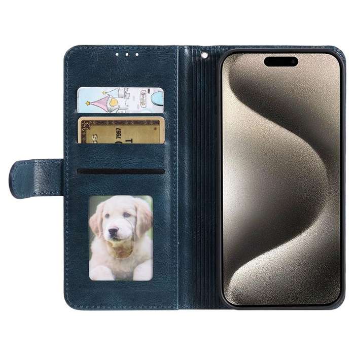 For Motorola Edge 60 Pro Simple 6-Card Wallet Leather Phone Case(Navy Blue)