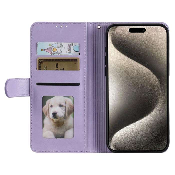For Motorola Edge 60 Pro Simple 6-Card Wallet Leather Phone Case(Purple)