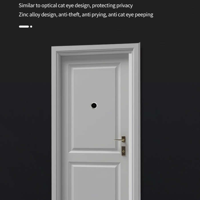 S50S 4.3 inch IPS LCD Screen 1080P Infrared Night Vision WiFi Smart Cat Eye Video Doorbell(Black)