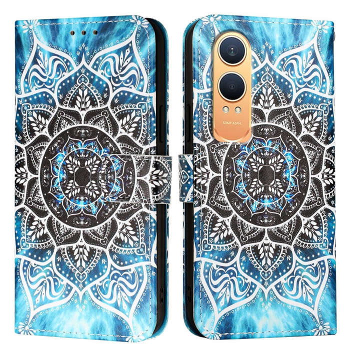 For OnePlus Nord CE4 Lite Colored Drawing Pattern Plain Weave Leather Phone Case(Undersea Mandala)