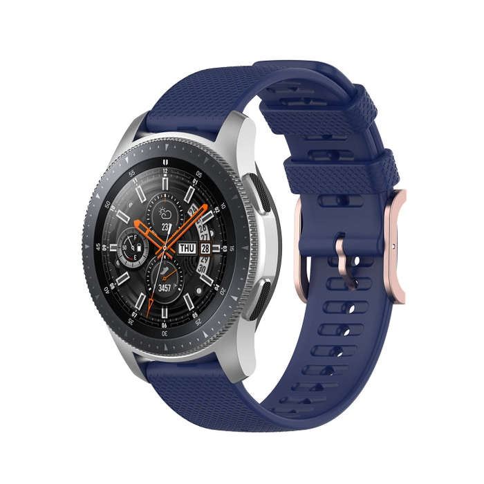 For Samsung Galaxy Watch3 45mm / Galaxy Watch 46mm 22mm Dot Texture Watch Band(Midnight Blue)