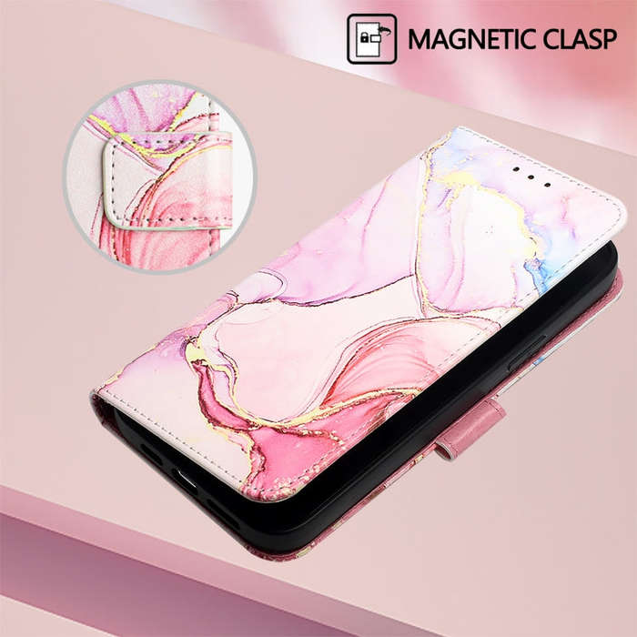 For Nothing CMF Phone 1 PT003 Marble Pattern Flip Leather Phone Case(Rose Gold)