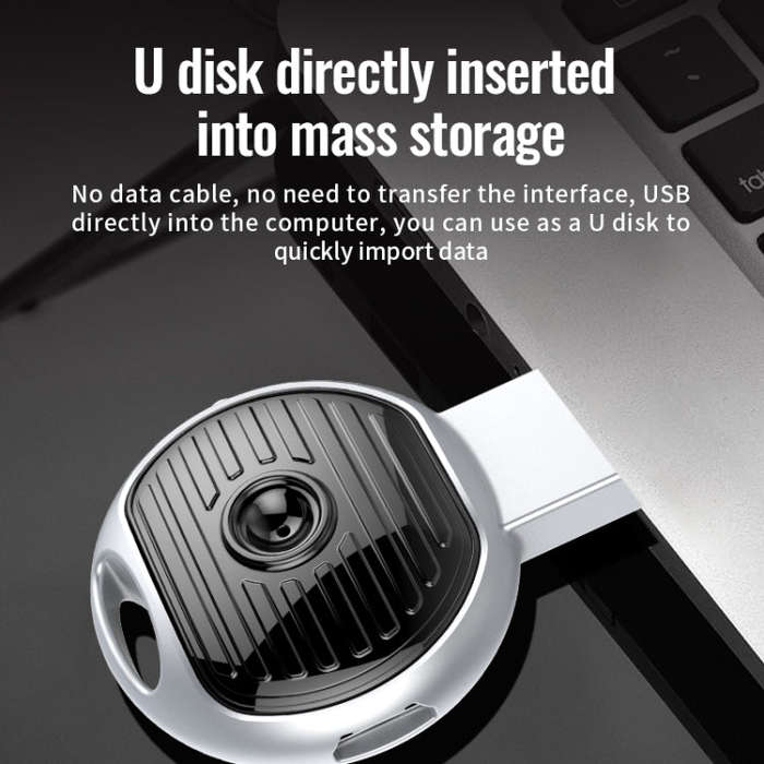 JNN S13 Zinc Alloy U-disk Voice Recorder, Memory:32GB(Silver)