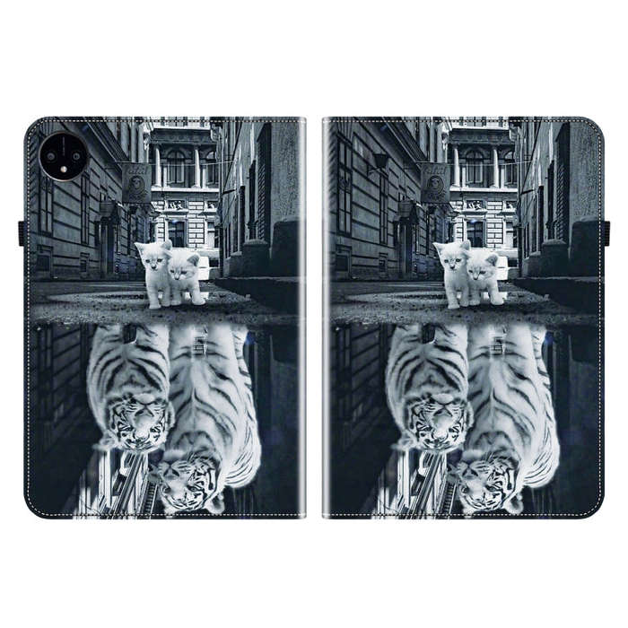 For Huawei MatePad Pro 11 2022 Crystal Texture Painted Leather Smart Tablet Case(Cat Reflection T...