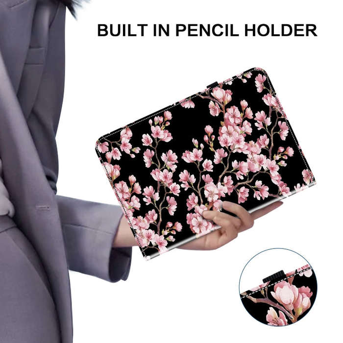 For Huawei MatePad SE 11 2024 Crystal Texture Painted Leather Smart Tablet Case(Plum Bossom)