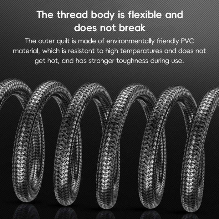 HDTV to Mini HDTV 4K UHD Video Transmission Braided Cable, Length:1.5m(Grey)