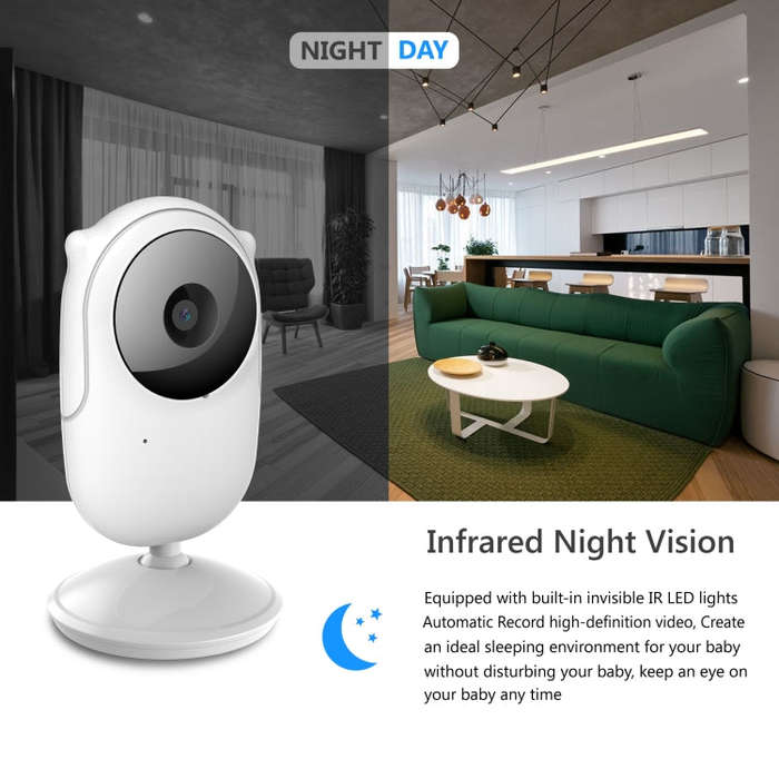 SM25 2.4 inch LCD Screen Baby Monitor Care Camera(US Plug)