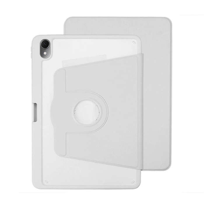 For Huawei MatePad Air 11.5 2023 Acrylic 360 Degree Rotation Holder Tablet Leather Case(Grey)