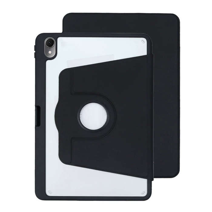 For Huawei MatePad Air 11.5 2023 Acrylic 360 Degree Rotation Holder Tablet Leather Case(Black)